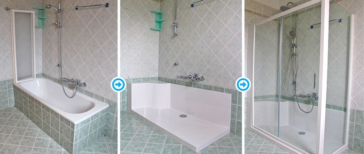 Sostituzione vasca con doccia con veneta vasche sardegna ... Rinnovare box doccia